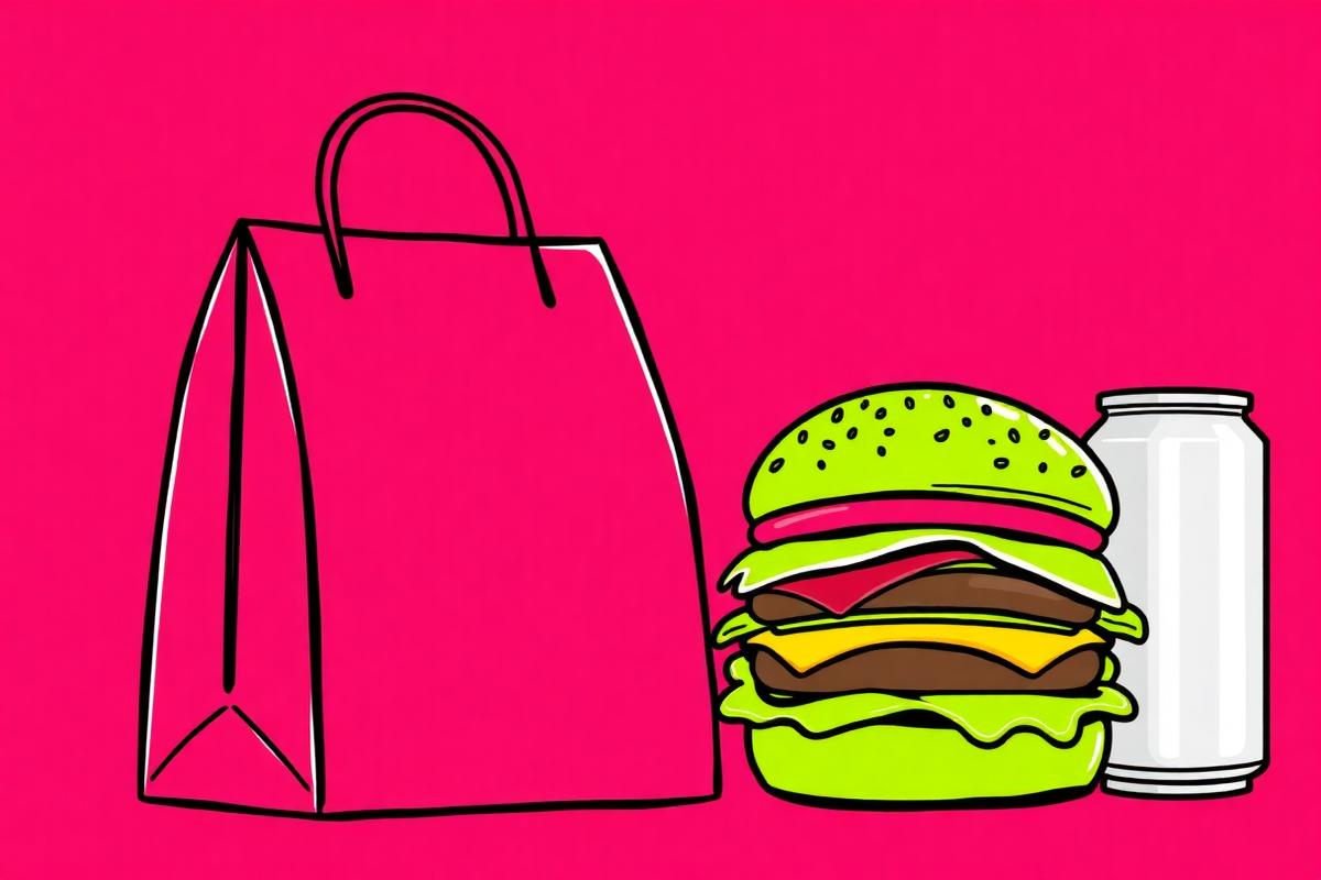 Ilustração do segmento Alimentos e bebidas